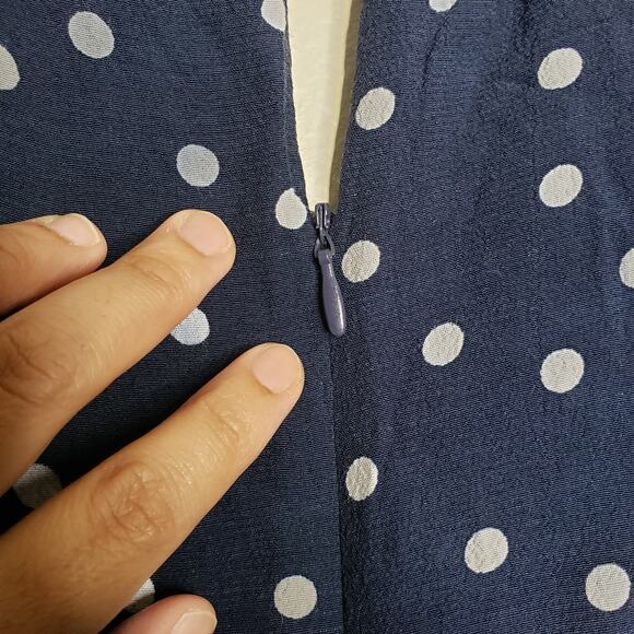 Zara Trafaluc| Navy Blue Polka Dot Romper - Picture 8 of 11